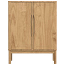 Sideboard FLORO Voks brun 70 x 30 x 70,5 cm Massivt fyrretræ