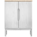 Sideboard FLORO Hvid 70 x 30 x 70,5 cm Massivt fyrretræ
