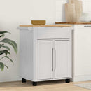 Køkkenvogn FLORO Hvid 72,5 x 45 x 80 cm Massivt fyrretræ