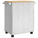 Køkkenvogn FLORO Hvid 72,5 x 45 x 80 cm Massivt fyrretræ