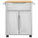 Køkkenvogn FLORO Hvid 72,5 x 45 x 80 cm Massivt fyrretræ