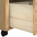 Køkkenvogn FLORO Voks brun 72,5 x 45 x 80 cm Massivt fyrretræ