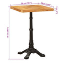 Bistrobord Brun 50 x 50 x 76 cm Massivt mangotræ