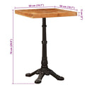 Bistrobord Brun 50 x 50 x 76 cm Massivt Akacietræ