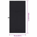 Sportshåndklæder 2 pcs Sort 140 x 70 cm Polyester og polyamid