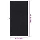Sportshåndklæder 2 pcs Sort 180 x 90 cm Polyester og polyamid