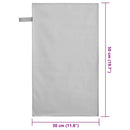 Sportshåndklæder 2 pcs Grå 50 x 30 cm Polyester og polyamid