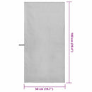 Sportshåndklæder 2 pcs Grå 100 x 50 cm Polyester og polyamid