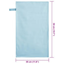 Sportshåndklæder 2 pcs Blå 50 x 30 cm Polyester og polyamid
