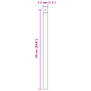 Hegnspæl 2 pcs Grøn 60 cm Pulverlakeret Stål