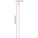 Hegnspæl 12 pcs Grøn 120 cm Pulverlakeret Stål