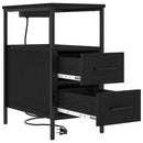 Natskab 2 pcs Sort eg 30 x 48 x 61 cm Konstrueret træ