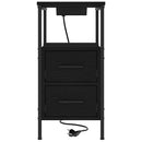 Natskab 2 pcs Sort eg 30 x 48 x 61 cm Konstrueret træ