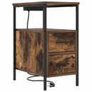 Natskab 2 pcs Røget eg 30 x 48 x 61 cm Konstrueret træ