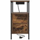Natskab 2 pcs Røget eg 30 x 48 x 61 cm Konstrueret træ