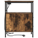 Natskab 2 pcs Røget eg 30 x 48 x 61 cm Konstrueret træ