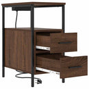 Natskab 2 pcs Brun eg 30 x 48 x 61 cm Konstrueret træ