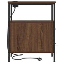 Natskab 2 pcs Brun eg 30 x 48 x 61 cm Konstrueret træ