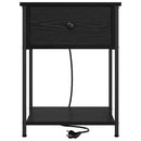 Natskab 2 pcs Sort eg 42 x 41 x 56 cm Konstrueret træ