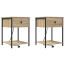Natskab 2 pcs Sonoma eg 42 x 41 x 56 cm Konstrueret træ