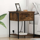 Natskab 2 pcs Røget eg 42 x 41 x 56 cm Konstrueret træ