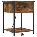 Natskab 2 pcs Røget eg 42 x 41 x 56 cm Konstrueret træ