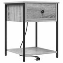 Natskab 2 pcs Grå Sonoma 42 x 41 x 56 cm Konstrueret træ