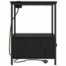 Natskab 2 pcs Sort eg 42 x 41 x 56 cm Konstrueret træ