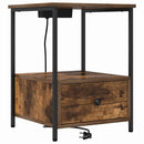Natskab 2 pcs Røget eg 42 x 41 x 56 cm Konstrueret træ