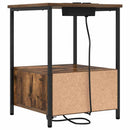 Natskab 2 pcs Røget eg 42 x 41 x 56 cm Konstrueret træ