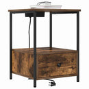 Natskab 2 pcs Røget eg 42 x 41 x 56 cm Konstrueret træ