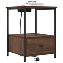 Natskab 2 pcs Brun eg 42 x 41 x 56 cm Konstrueret træ
