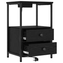Natskab 2 pcs Sort eg 40 x 31 x 60 cm Konstrueret træ