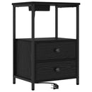 Natskab 2 pcs Sort eg 40 x 31 x 60 cm Konstrueret træ