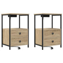 Natskab 2 pcs Sonoma eg 40 x 31 x 60 cm Konstrueret træ