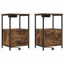 Natskab 2 pcs Røget eg 40 x 31 x 60 cm Konstrueret træ