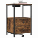 Natskab 2 pcs Røget eg 40 x 31 x 60 cm Konstrueret træ