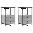 Natskab 2 pcs Grå Sonoma 40 x 31 x 60 cm Konstrueret træ