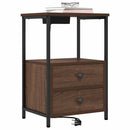 Natskab 2 pcs Brun eg 40 x 31 x 60 cm Konstrueret træ