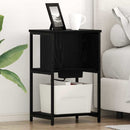 Natskab 2 pcs Sort eg 38 x 31 x 61 cm Konstrueret træ