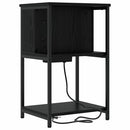 Natskab 2 pcs Sort eg 38 x 31 x 61 cm Konstrueret træ