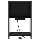 Natskab 2 pcs Sort eg 38 x 31 x 61 cm Konstrueret træ