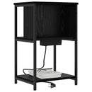 Natskab 2 pcs Sort eg 38 x 31 x 61 cm Konstrueret træ