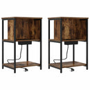 Natskab 2 pcs Røget eg 38 x 31 x 61 cm Konstrueret træ