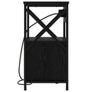 Natskab 2 pcs Sort eg 40 x 31 x 60 cm Konstrueret træ