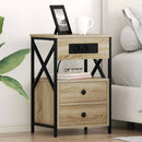 Natskab 2 pcs Sonoma eg 40 x 31 x 60 cm Konstrueret træ