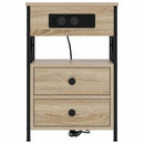 Natskab 2 pcs Sonoma eg 40 x 31 x 60 cm Konstrueret træ