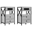 Natskab 2 pcs Grå Sonoma 40 x 31 x 60 cm Konstrueret træ