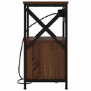 Natskab 2 pcs Brun eg 40 x 31 x 60 cm Konstrueret træ
