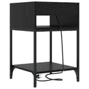 Natskab med hylde Sort eg 40 x 40 x 61 cm Konstrueret træ